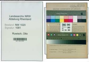 Entnazifizierung Otto Ruwisch , geb. 27.08.1907 (Haendler)