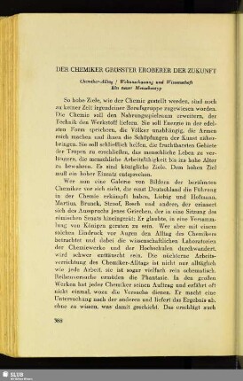 Der Chemiker Grösster Eroberer Der Zukunft