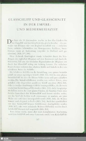 Glasschliff und Glasschnitt In Der Empire- Und Biedermeierzeit