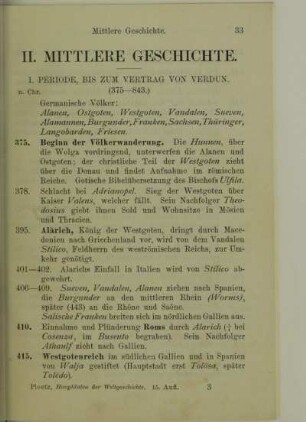 II. Mittlere Geschichte