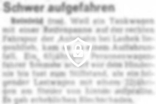 Schwer aufgefahren