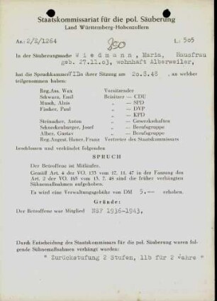 Wiedmann, Maria