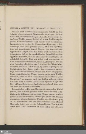 Amerika Greift Ein: Morgan Il Magnifico