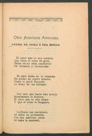 Otra aventura amorosa : Entre el cura y una monja