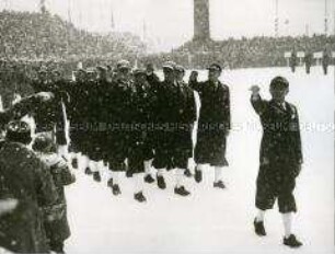 Einmarsch der deutschen Mannschaft bei der Eröffnungsfeier der Olympischen Winterspiele