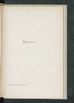 Agonie