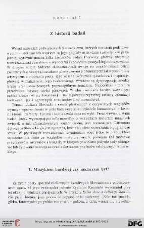 Rozdział I: Z historii badań