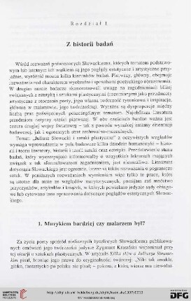 Rozdział I: Z historii badań