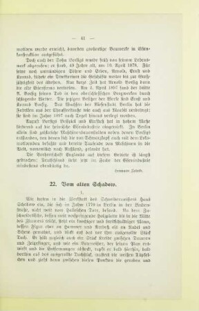 22. Vom alten Schadow