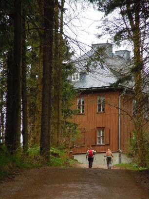 Ilmenau - Jagdhaus Gabelbach : Im Jagdhaus Gabelbach, heute Museum, war Goethe oftmals zu Gast. Aufgenommen am 29. April 2012 bei Ilmenau