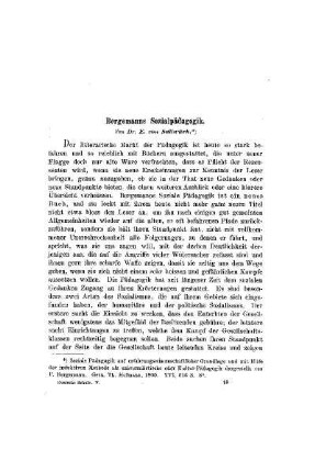 Bergemanns Sozialpädagogik