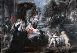Die Heilige Familie mit Heiligen
