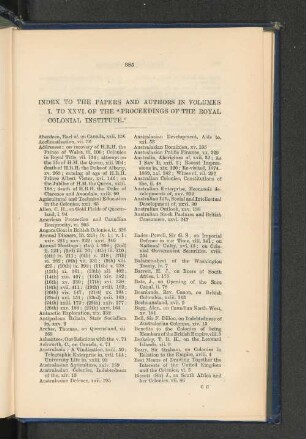 4. Index to Papers and Authors in Vols. I. to XXVI. of the Proceedings to the Institute.