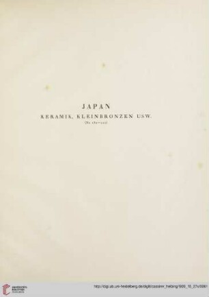 Japan: Keramik, Kleinbronzen usw. (Nr. 180-210)