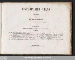 II. Abtheilung: Atlas der mittlern und neuern Geschichte : in 8 Blättern