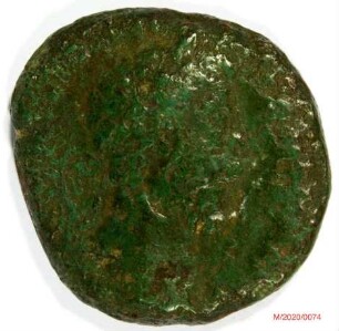 Römische Münze, Nominal Sesterz, Prägeherr Marc Aurel, Prägeort Rom, Original