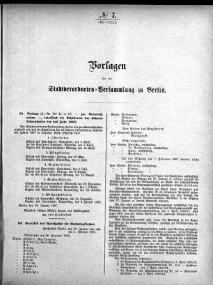 No. 7 (91-111), 5. Februar 1887