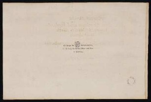Besitzvermerk: Stiftung der Familie Stoer und Stier (Nürnberg) / Stempel