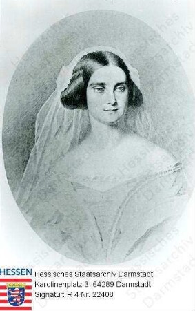 Marie Königin v. Bayern geb. Prinzessin v. Preußen (1825-1889) / Porträt in Medaillon, Brustbild