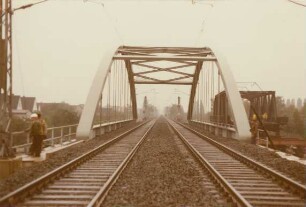 Bau Eisenbahnbrücke Nr. 225 in Vinnhorst/Mittellandkanal