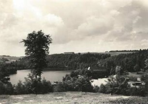 Kriebstein bei Lauenhain. Talsperre mit HO-Großgaststätte