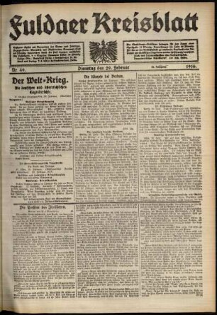 Ausgabe vom Dienstag, den 29. Februar 1916.