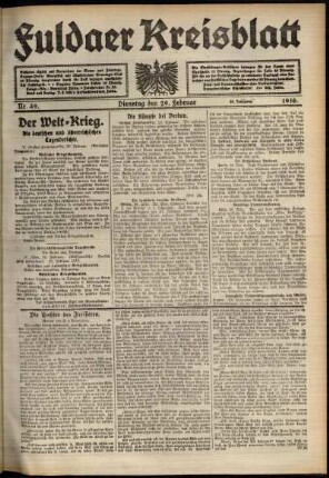 Ausgabe vom Dienstag, den 29. Februar 1916.