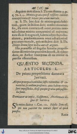 Quaestio Secunda.