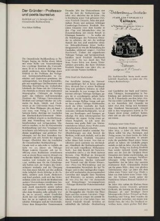 105-108, Der Gründer - Professor und poeta laureatus