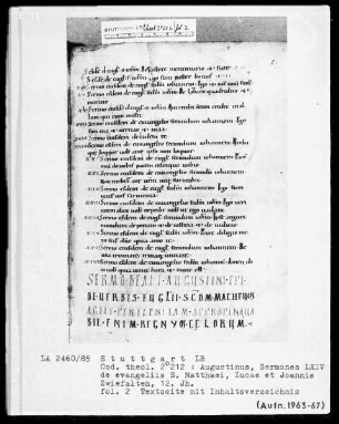 Augustinus, Sermones 64 de evangeliis Sancti Matthaei, Lucae et Joannis —