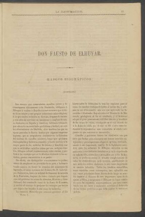 Don Fausto de Elhuyar. - (Concluye.) : Rasgos biográficos.