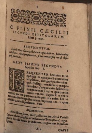 C. Plinii Secvndi Epistolarvm Libri X.