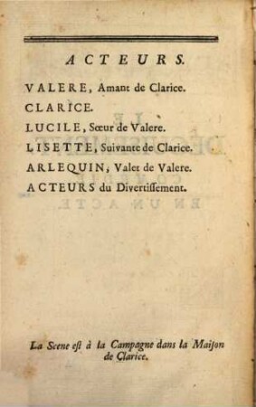 Le Déguisement : Comedie En Vers, En Un Acte