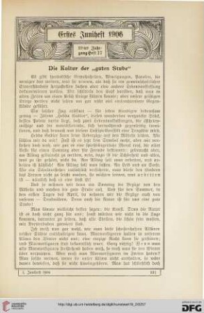 Die Kultur der "guten Stube"