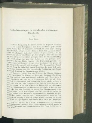 Schlussbemerkungen zu vorstehenden Äusserungen Haselhoffs.