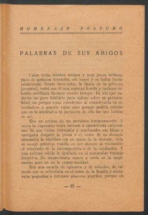 Palabras de sus amigos