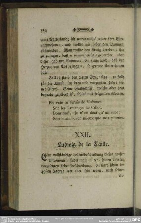 XXII. Ludwig de la Caille