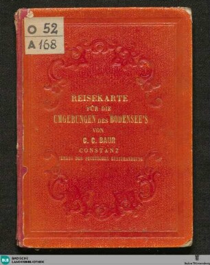 Reisekarte für die Umgebungen des Bodensee's