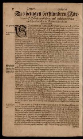 Des heiligen berhümbten Martyrers S. Sebastians leben/ ...