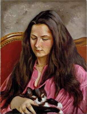 Mädchen mit Katze
