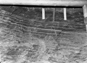 Steinkohlenschacht. 21. Lichtloch, ½2. Sohle, Vor Ort. Tonschiefer : Wurgwitz-Niederhermsdorf. Steinkohlenschacht. 21. Lichtloch, ½2. Sohle, Vor Ort. Tonschiefer