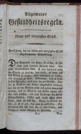 Neun und vierzigstes Stück.