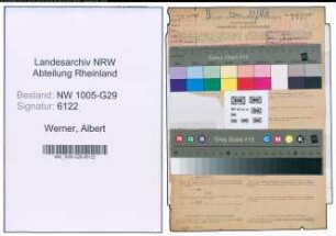 Entnazifizierung Albert Werner , geb. 07.01.1912 (Weichenwaerter)