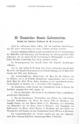 10. Chemisches Staats-Laboratorium.