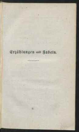 Erzählungen und Fabeln