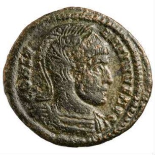 Münze, Follis, Aes 3, 318 - 319 n. Chr.