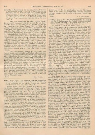 201 [Rezension] University of Pennsylvania. The University Museum. Publications of the Babylonian Section. 1. Vol. I, Nr. 2; 2. Vol. X, Nr. 4