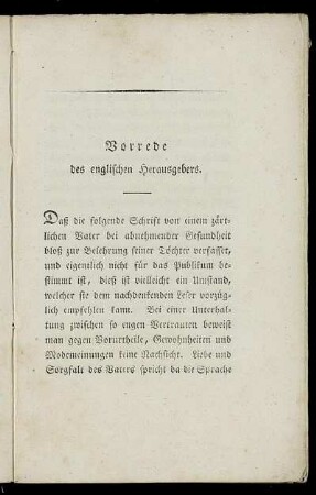 Vorrede des englischen Herausgebers.