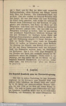 4. Kapitel. Die Republik Frankreich unter der Directiorialregierung