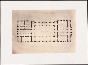 Börse, Königsberg: Grundriss Hauptgeschoss (Hochparterre), Maßstabsleiste